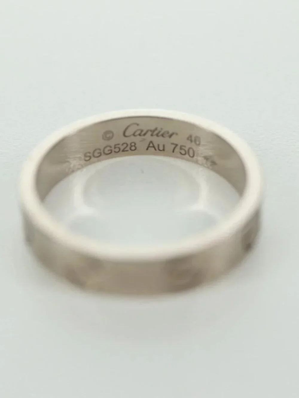 CARTIER Love Ring Ring 750 White Gold Auth am11120SM